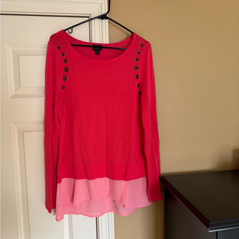 Worthington Pink Layered Blouse
